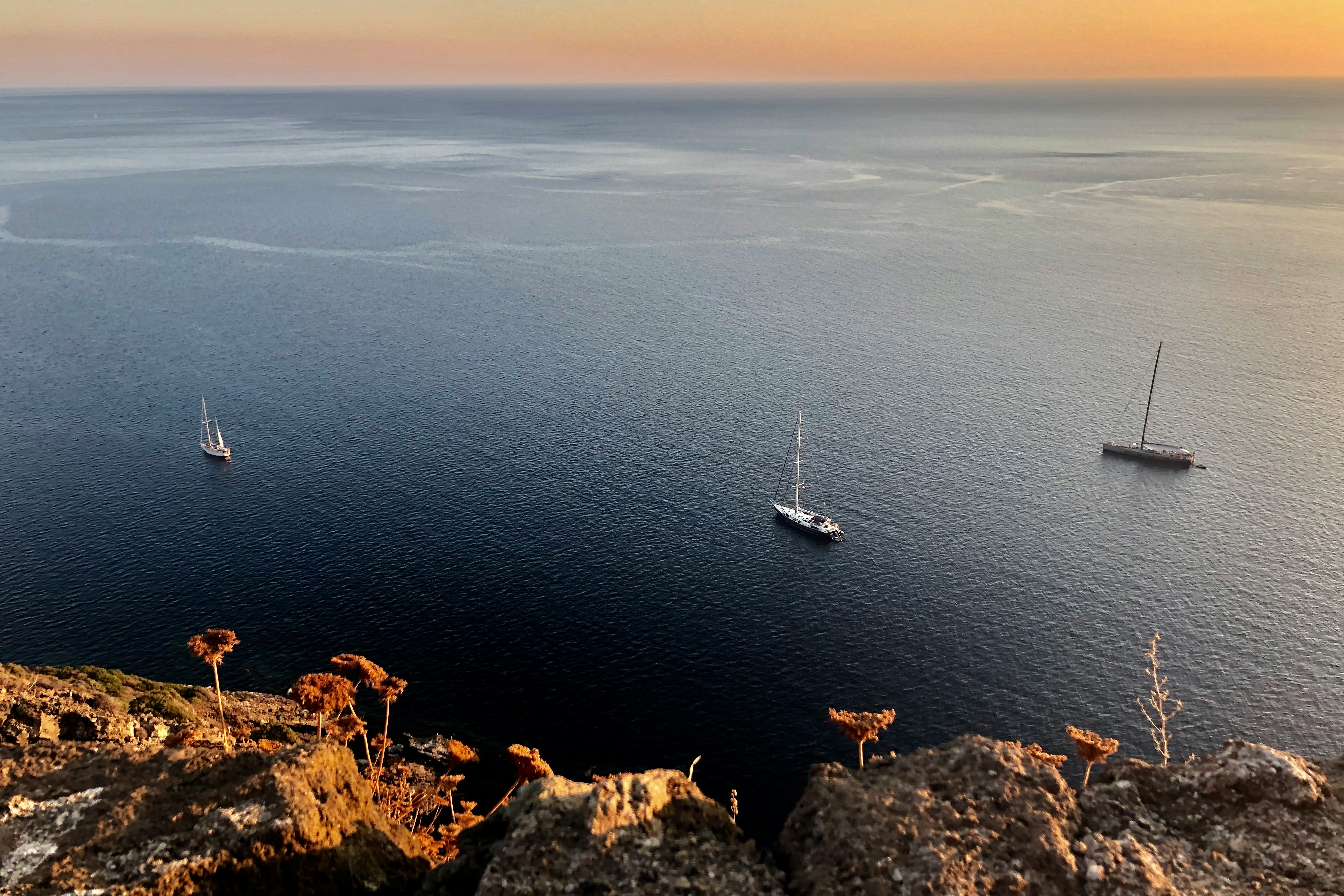 white sailboat on ocean